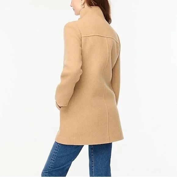 NEW / J.Crew Factory Button-neck city coat - Picture 2 of 7